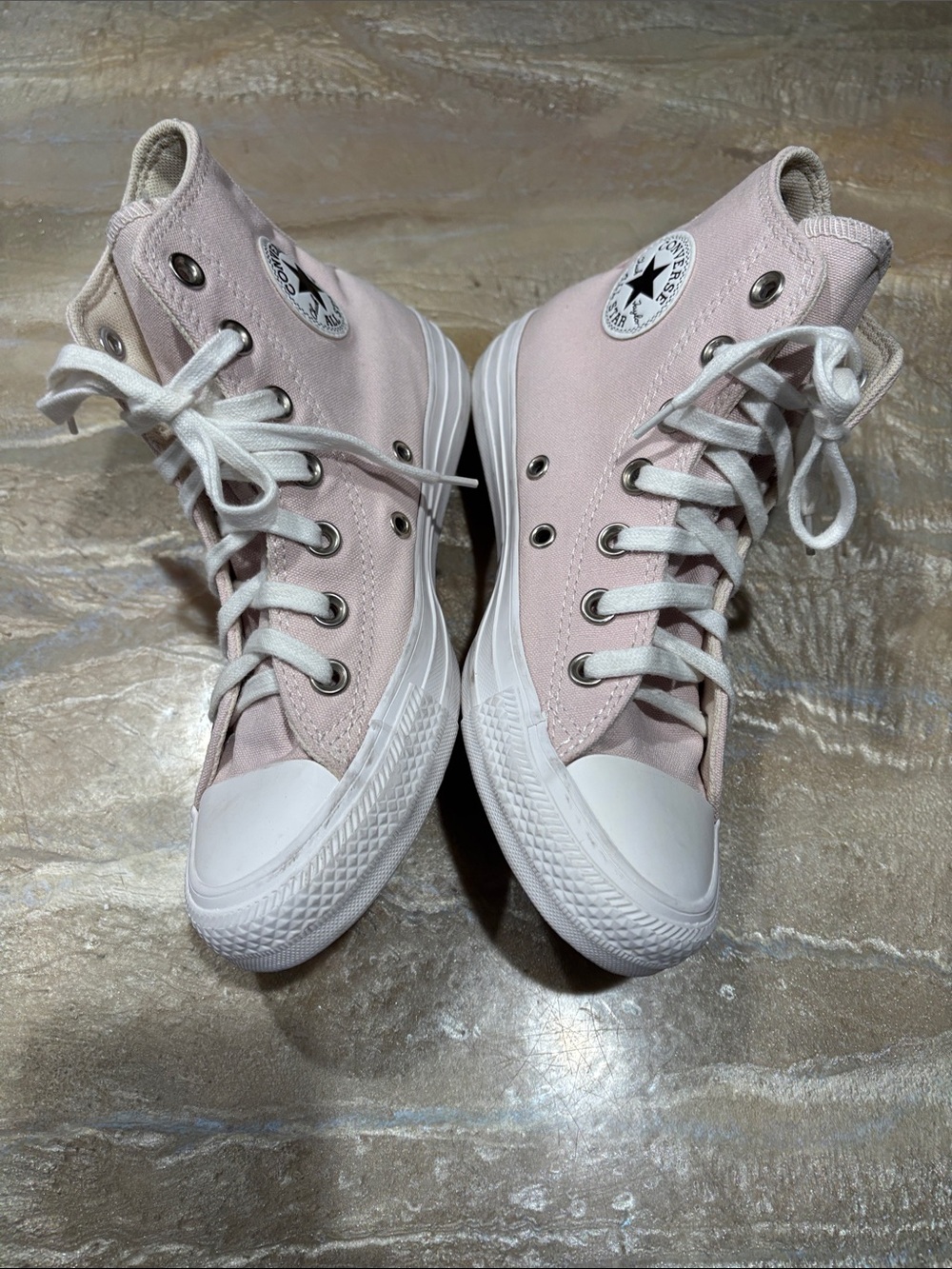 Converse High Top Sneakers - Pale Pink Canvas Women’s 6